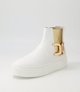 SCOTIAL DJ WHITE GOLD LEATHER ELASTIC