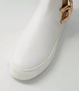 SCOTIAL DJ WHITE GOLD LEATHER ELASTIC