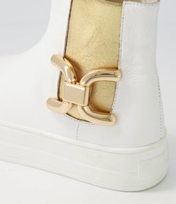 SCOTIAL DJ WHITE GOLD LEATHER ELASTIC