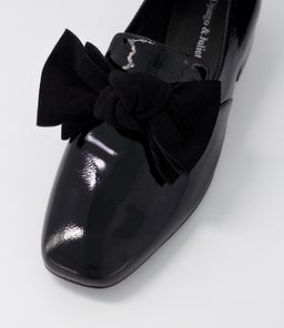 VARVA DJ BLACK PATENT SUEDE