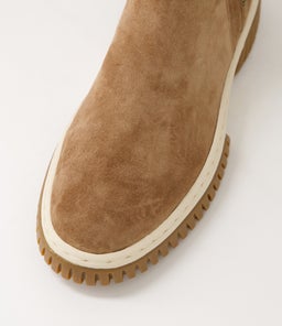 YELIZA DJ LT CHOC VANILLA&GUM SUEDE SOLE