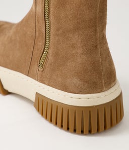 YELIZA DJ LT CHOC VANILLA&GUM SUEDE SOLE