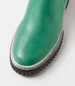 YELIZA DJ EMERALD WHITE&BLACK LEATHER SOLE