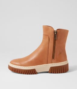 YELIZA DJ TAN VANILLA&GUM LEATHER SOLE