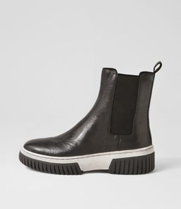 YAELLA DJ BLACK WHITE&BLK LEATHER SOLE