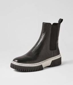 YAELLA DJ BLACK WHITE&BLK LEATHER SOLE