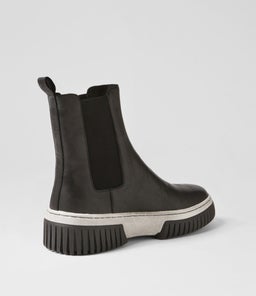 YAELLA DJ BLACK WHITE&BLK LEATHER SOLE