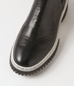 YAELLA DJ BLACK WHITE&BLK LEATHER SOLE