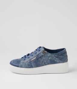 YURKE DJ BLUE DISTRESS DENIM LEATHER