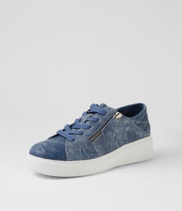 YURKE DJ BLUE DISTRESS DENIM LEATHER