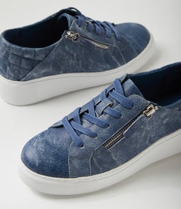 YURKE DJ BLUE DISTRESS DENIM LEATHER