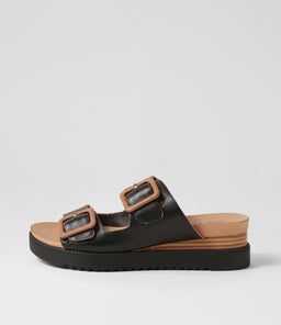 ALPHIE DJ BLACK TAN LEATHER