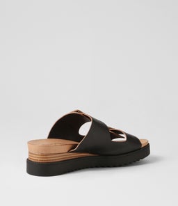 ALPHIE DJ BLACK TAN LEATHER