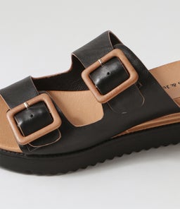 ALPHIE DJ BLACK TAN LEATHER