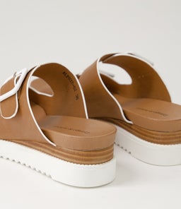 ALPHIE DJ TAN WHITE LEATHER
