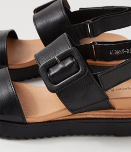 ALBANY DJ BLACK BLACK SOLE LEATHER