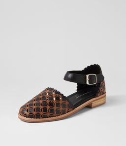 ASHBY DJ BLACK TAN LEATHER
