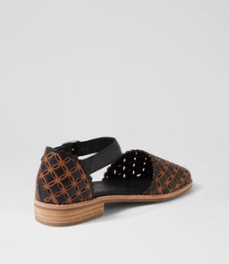 ASHBY DJ BLACK TAN LEATHER