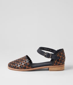 ASHBY DJ NAVY TAN LEATHER
