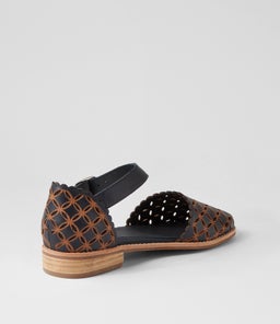 ASHBY DJ NAVY TAN LEATHER