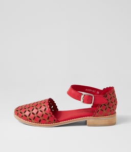 ASHBY DJ RED TAN LEATHER