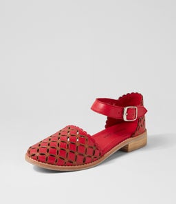 ASHBY DJ RED TAN LEATHER