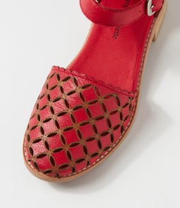 ASHBY DJ RED TAN LEATHER