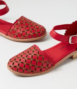 ASHBY DJ RED TAN LEATHER