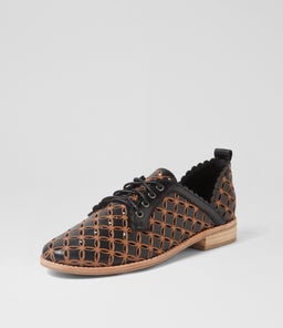 ALLOSIER DJ BLACK TAN LEATHER