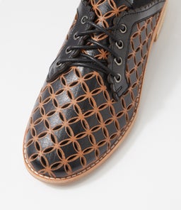 ALLOSIER DJ BLACK TAN LEATHER