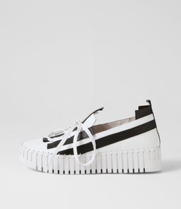 BARANTS DJ WHITE BLACK LEATHER