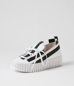 BARANTS DJ WHITE BLACK LEATHER