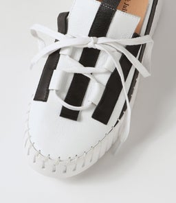 BARANTS DJ WHITE BLACK LEATHER