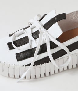 BARANTS DJ WHITE BLACK LEATHER