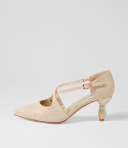ELECTRIK DJ PALE GOLD SPARKLE FABRIC