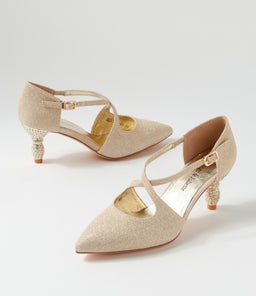 ELECTRIK DJ PALE GOLD SPARKLE FABRIC