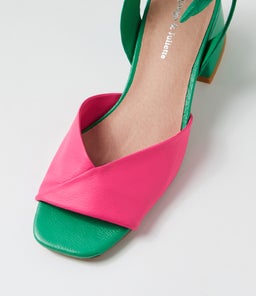 FEARNA DJ HOT PINK BRIGHT EMERALD LEATHER