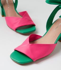 FEARNA DJ HOT PINK BRIGHT EMERALD LEATHER