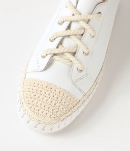 HARENA DJ WHITE WHITE SOLE LEATHER