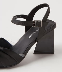 HIVON DJ CLEAR BLACK SATIN VINYLITE LEATHER