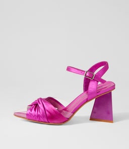 HIVON DJ CLEAR FUCHSIA SATIN VINYLITE LEATHER