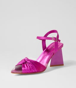 HIVON DJ CLEAR FUCHSIA SATIN VINYLITE LEATHER
