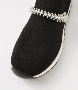 JOLO DJ BLACK SILVER TRIM FABRIC