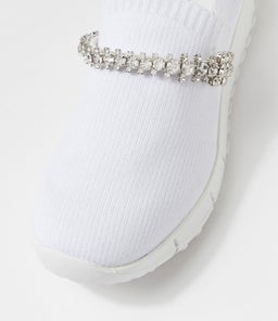 JOLO DJ WHITE SILVER TRIM FABRIC