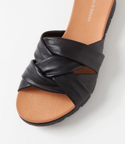 LIIKE DJ BLACK BLACK SOLE LEATHER