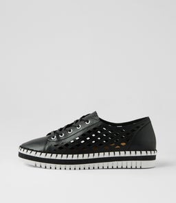 MANDLE DJ BLACK WHITE SOLE LEATHER