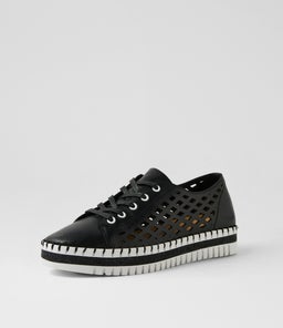 MANDLE DJ BLACK WHITE SOLE LEATHER