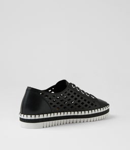 MANDLE DJ BLACK WHITE SOLE LEATHER