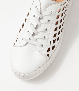 MANDLE DJ WHITE WHITE SOLE LEATHER