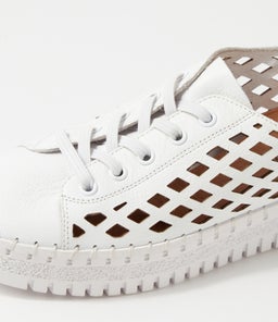 MANDLE DJ WHITE WHITE SOLE LEATHER